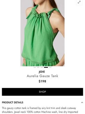 Nordstrom Joie Green Tie-Shoulder🌴